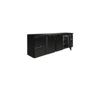Arrière-bar 3 portes battantes & 2 tiroirs 698 Litres noir, 440 W, 220 V - MONO