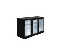 Arrière-bar 3 portes battantes vitrées 320 Litres noir, 350 W, 220 V - MONO
