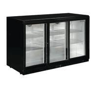 Arrière-bar 3 portes coulissantes vitrées 330 Litres noir, 350 W, 220 V - MONO