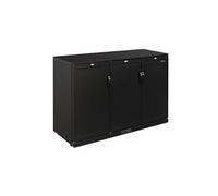 Arrière-Bar 3 Portes Pleines Pivotantes 330L Série G - - R600a - Acier inoxydable3Pleine/battante 1350x520x900mm