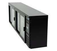 Arrière-bar 4 portes coulissantes vitrées 698 Litres noir, 320 W, 220 V - MONO