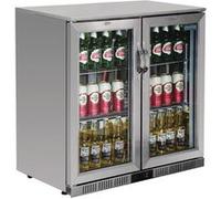 Refrigerateur bar Polar Arrière Bar Inox 2 Portes Pivotantes Vitrées Série G - 208 L - - R600a - Acier inoxydable2208Vitrée 900x520x900mm