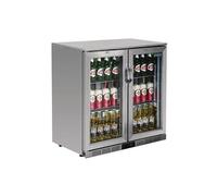 Refrigerateur bar Polar Arrière Bar Inox 2 Portes Pivotantes Vitrées Série G - 208 L - - R600a - Acier inoxydable2208Vitrée 900x520x900mm