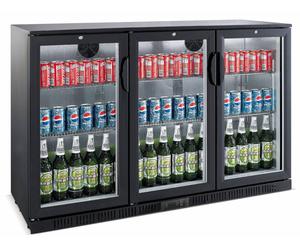 Arrière bar réfrigéré- 3 Portes battantes et vitrées - 320 Litres