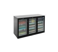Arrière Bar Réfrigéré 3 Portes Pivotantes 330 L - - R600a - Acier peint3330Vitrée/battante 1350x520x900mm