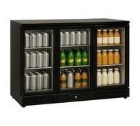 Arrière-Bar Réfrigéré - 3 Portes Vitrées Coulissantes - 320 L - Température 2°C à 8°C - Éclairage LED - Dégivrage Automatique - Compact et Économique