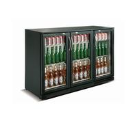 Arrière bar réfrigéré - 320L - 3 portes battantes vitrées