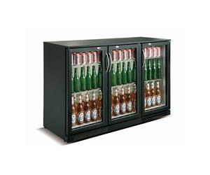 Arrière bar réfrigéré - 320L - 3 portes battantes vitrées