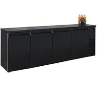 Arrière bar réfrigéré noir 4 portes - Combisteel NC G