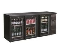 Arrière Bar Réfrigéré 537 L - Portes Vitrées - Combisteel - R290 - Acier peint noir3Vitrée/battante 2002x535x860mm NC G