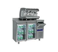 Arrière bar Réfrigéré Avec 2 Portes En Verre GN 1/1, Tiroir à Marc Et Dosseret, -2°/+8°C - Virtus - R290 - 2150 1580x600x1000mm