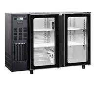 Arrière Bar Réfrigéré avec Groupe Logé Portes Vitrées - AFI Collin Lucy - R290 - Acier inoxydable2 portesVitrée/battante x565x890mm