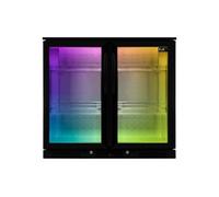 Arrière-Bar Réfrigéré de Porte Battante Double en Inox Noir CHRD HORECA