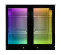 Arrière-Bar Réfrigéré de Porte Battante Double en Inox Noir CHRD HORECA