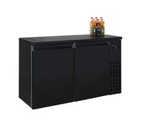 Arrière bar réfrigéré noir 2 portes -
