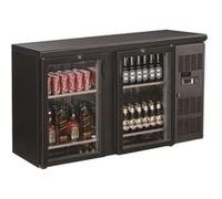 Arrière bar réfrigéré noir 2 portes en verre - Combisteel NC G