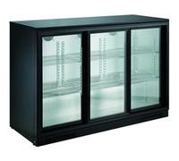 Arrière bar réfrigéré noir 3 portes coulissantes - Combisteel NC G