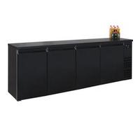 Arrière bar réfrigéré noir 4 portes - Combisteel NC G