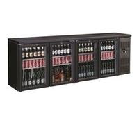 Arrière bar réfrigéré noir 4 portes en verre - Combisteel Noir G