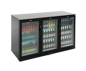 Arrière-bar trois portes pivotantes Polar Série G noir 330L