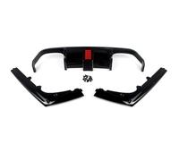 Arrière Becquet pour BMW Série 3 F30 Dédié Au Modèle M3 Voiture Pare-Chocs Arrière Lèvre Becquet Noir Brillant Aspect Fiber Carbone avec Kit Carrosserie Feu(Glossy Black LED)