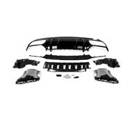 ArrièRe Becquet Toit Diffuseur Pare-Chocs arrière pour Mercedes pour Benz Classe C W205 pour AMG-Line 2014-2021 diffuseur avec Embouts échappement Protection Aile arrière