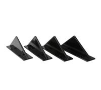 Arrière Becquet Voiture Lot 4 Diffuseurs Pare-Chocs Arrière Triangulaires Universels Forme D'aileron Requin Protection Spoiler Fibre Carbone Châssis Lèvre Aileron Arrière Voiture(Black Flat)