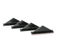 Arrière Becquet Voiture Lot De 4 Diffuseurs Universels pour Pare-Chocs Arrière Ailerons Requin Séparateur Becquet Noir Carbone ABS Anti-Collision Aileron Arrière Voiture(Carbon Flat)