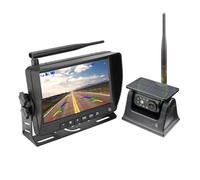 Arrière Caméra Caméra Recul À Aimant Solaire Moniteur IPS 7 Pouces Kit DVR sans Fil Bricolage en 1 Minute pour Fourgonnettes Remorque Camping-Car Camion Caméra Recul(128GB,Monitor add 1Camera)