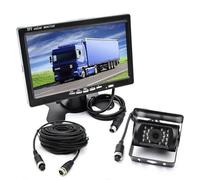 Arrière Caméra Caméra Recul IR pour Véhicule Connecteur À 4 Broches + Moniteur Vue Arrière LCD Couleur TFT 7" pour Bus Camion RV Caméra étanche(20M Cable)