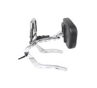 Arrière Coussin Siège Convient pour chef indien Bobber Dark Horse Super Limited Sport dossier réglable multi-usages Sissy Bar Sissy Bar Porte-Bagages Dossier de Moto(Black Pad Chrome Bar)