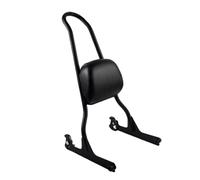 Arrière Coussin Siège Sissy Bar Porte-Bagages Doss Kits de support de barre Sissy de dossier de passager détachable, Convient pour Harley Fatboy Softail FLSTFBS 06-up(Black)