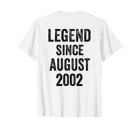 (arrière) Décorations d'anniversaire 24 Ans août 2002 24e Anniversaire T-Shirt