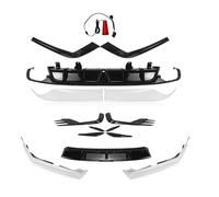 Arrière Diffuseur De Pare-Chocs pour Accord Spoiler Pare-Chocs Avant Diffuseur Arrière Lèvre Cadre Feux Antibrouillard Séparateur Garniture Grille D'aération(Blanc)