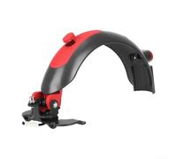 Arrière en alliage d'aluminium avec feu arrière pour Xiaomi M365 Pro2 et 1S, conçu pour une utilisation durable et une protection efficace contre la boue (gris + rouge)