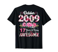 (arrière) Floral Octobre 2009 17 Ans 17 Ans Femme T-Shirt