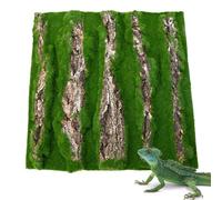 Arrière-Plan d'écorce d'écorce de Tortue - Mousse Artificielle - 30 x 50 cm - pour Reptiles - avec écorce de Flocons de simulée - pour Aquarium, enclos de Reptiles, et décoration de tuyaux