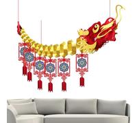 Arrière-plan du festival du printemps, décoration de fête de printemps - Kit de décoration de dragon créatif Nouvel An lunaire chinois - Creative Dragon Lunar Nouvel An chinois avec charme coloré