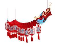 Arrière-plan photo du Nouvel An chinois, décorations du Nouvel An lunaire,Ensemble de décoration de bannière du festival du printemps 2024 | Année de photographie de dragon Bannière de fond Lucky Hung