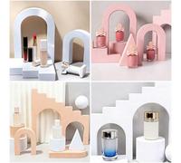 Arrière-plans de photographie de type porte de géométrie d'échelle, décor de cube, accessoires de décor pour cosmétiques, bijoux et poses Polystyrène