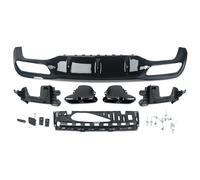 Arrière Spoiler Lèvre De Pare-Chocs Pour Benz W213 Pour AMG E63 Style Diffuseur Pare-chocs Arrière En Carbone Avec Embouts D'échappement Noir Brillant(Carbon look)