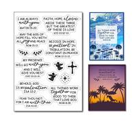 arriettycraft Tampons transparents en silicone avec versets chrétiens pour la fabrication de cartes ou le journal, citations de la Bible chrétienne en caoutchouc pour scrapbooking, travaux manuels et