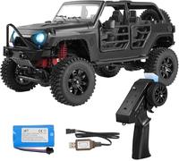 ARRIS 1/12 RC Crawler MN-128 Camion tout-terrain RTR, 4WD RC Rock Crawler avec télécommande 2,4 GHz RC Jeep pour adultes, cadeaux de loisirs (noir)