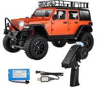 ARRIS 1/12 RC Crawler MN-128 Camion tout-terrain RTR, 4WD RC Rock Crawler avec télécommande 2,4 GHz RC Jeep pour adultes, cadeaux de loisirs (orange)