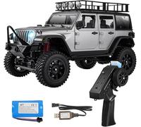 ARRIS 1/12 RC Crawler MN-128 Camion tout-terrain RTR, 4WD RC Rock Crawler avec télécommande 2,4 GHz RC Jeep pour adultes, cadeaux de loisirs (gris)