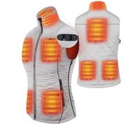 ARRIS Femme Gilet Chauffant, Veste Chauffante Femme Avec Batterie Incluse pour la randonnée, le camping, le golf, la chasse, le ski Taille Ajustable