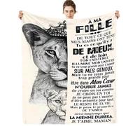 ARRITS Plaid Personnalisée Cadeau a Ma Fille de la Part de Maman, Cadeaux Couverture d'anniversaire pour à ma Fille, Plaid en Flanelle à Ma Fille Cadeau de Mariage Cadeaux de Graduation de Noël