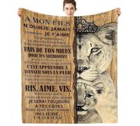 ARRITS Plaid Personnalisée Cadeau à Mon Fils de la Part de Maman, Cadeaux Couverture d'anniversaire pour à Mon Fils, Plaid en Flanelle à Mon Fils Cadeau de Mariage Cadeaux de Graduation de Noël