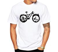Arrivals 2019 TEEHUB Cool Men's Fashion Enduro Bike Design T-Shirt Short Sleeve O-Neck Tops Hipster Tee White XL