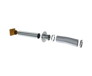 Arrivée d'air frais - Kit complet de raccordement - Grille brune 125 mm